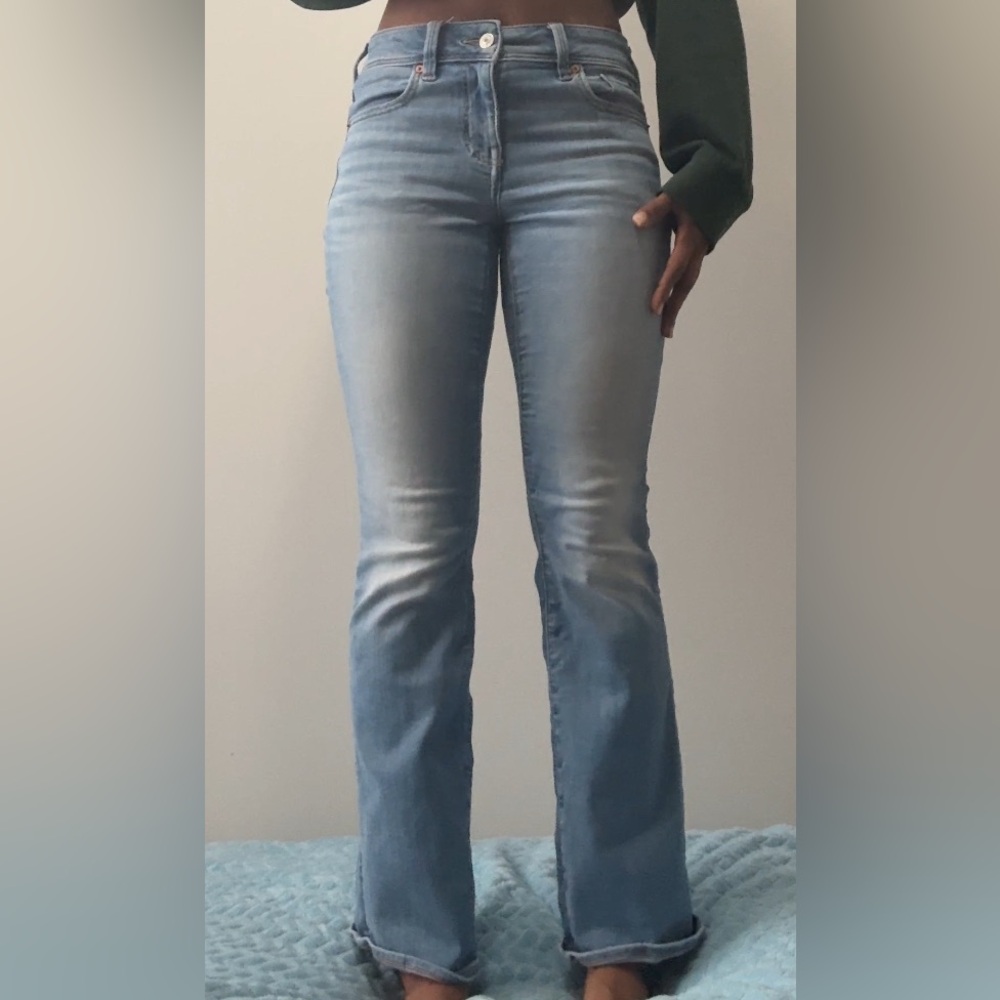 American Eagle Outfitters Light Blue Flare Jeans